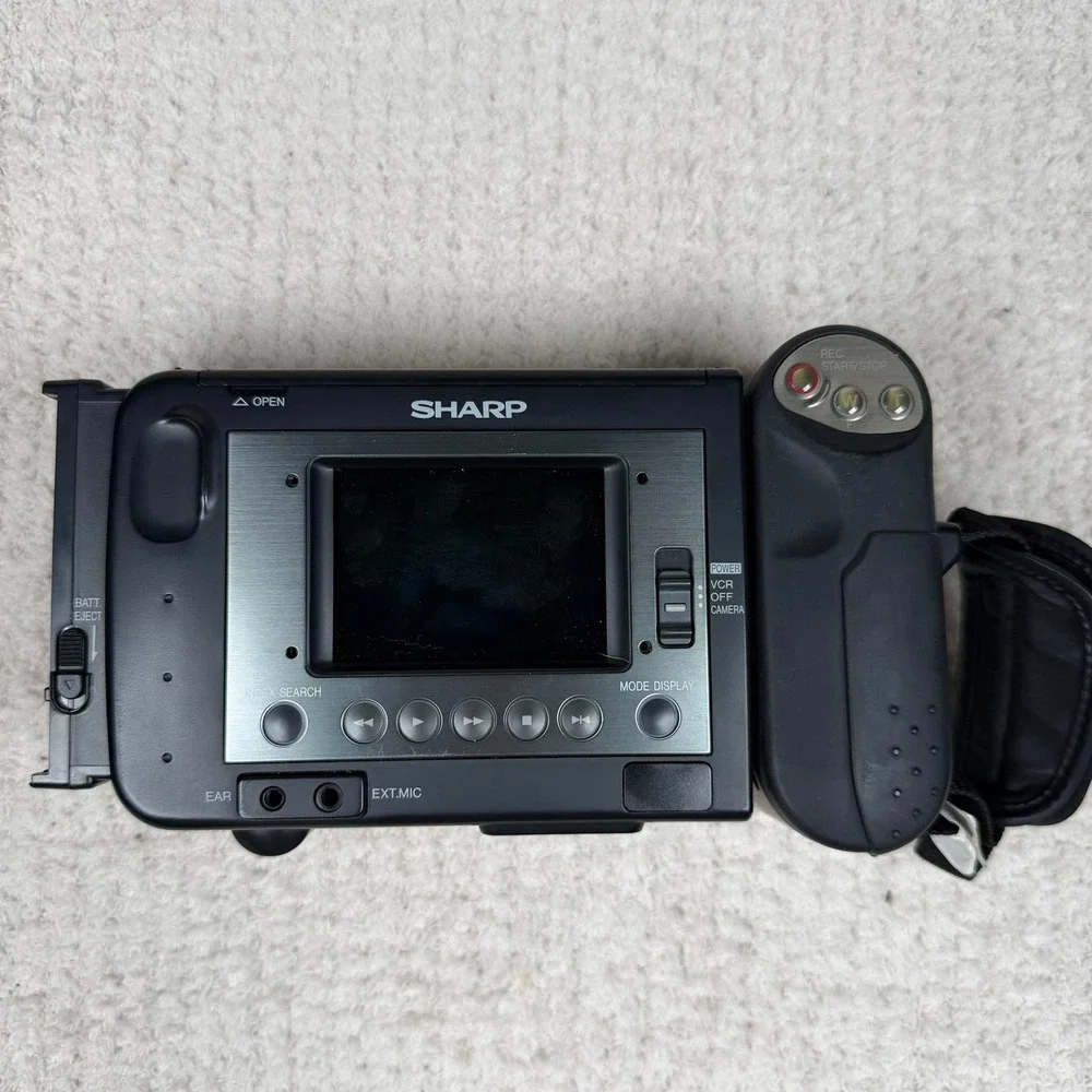 Sharp Viewcam VL-E35U 8mm LCD Camcorder Zoom 8 Hi-Fi Monaural with Box Manual